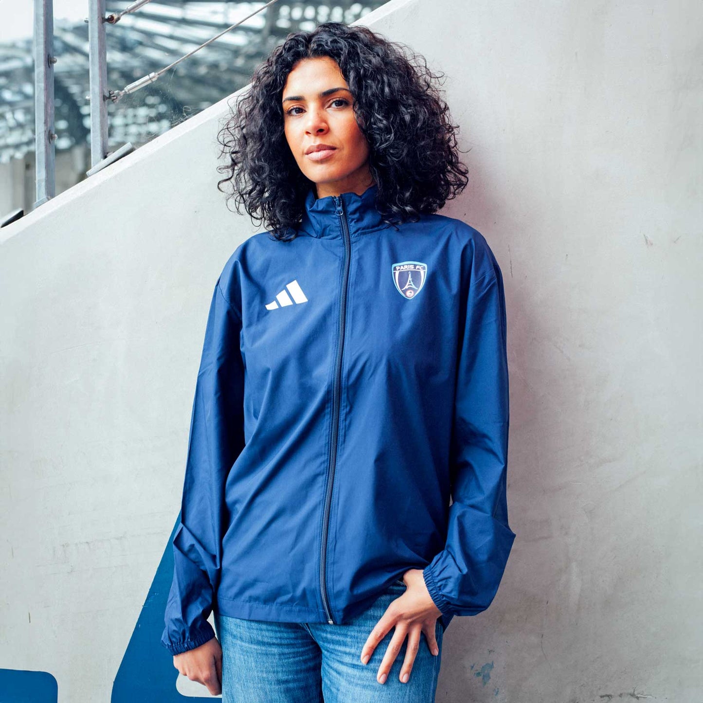 Blue jacket Essentiel Paris FC x adidas