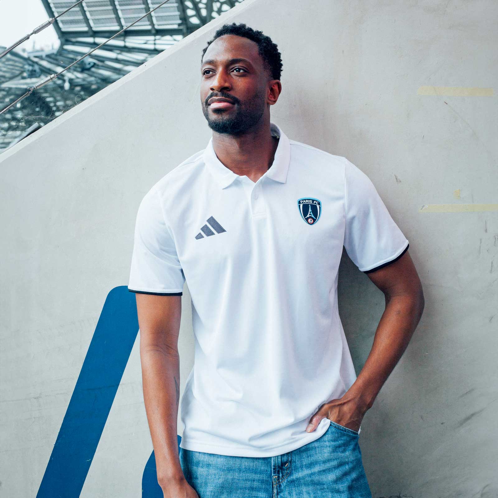 Polo blanc Essentiel Paris FC x adidas