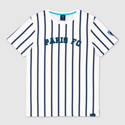 T-Shirt Rayé Paris FC Blanc