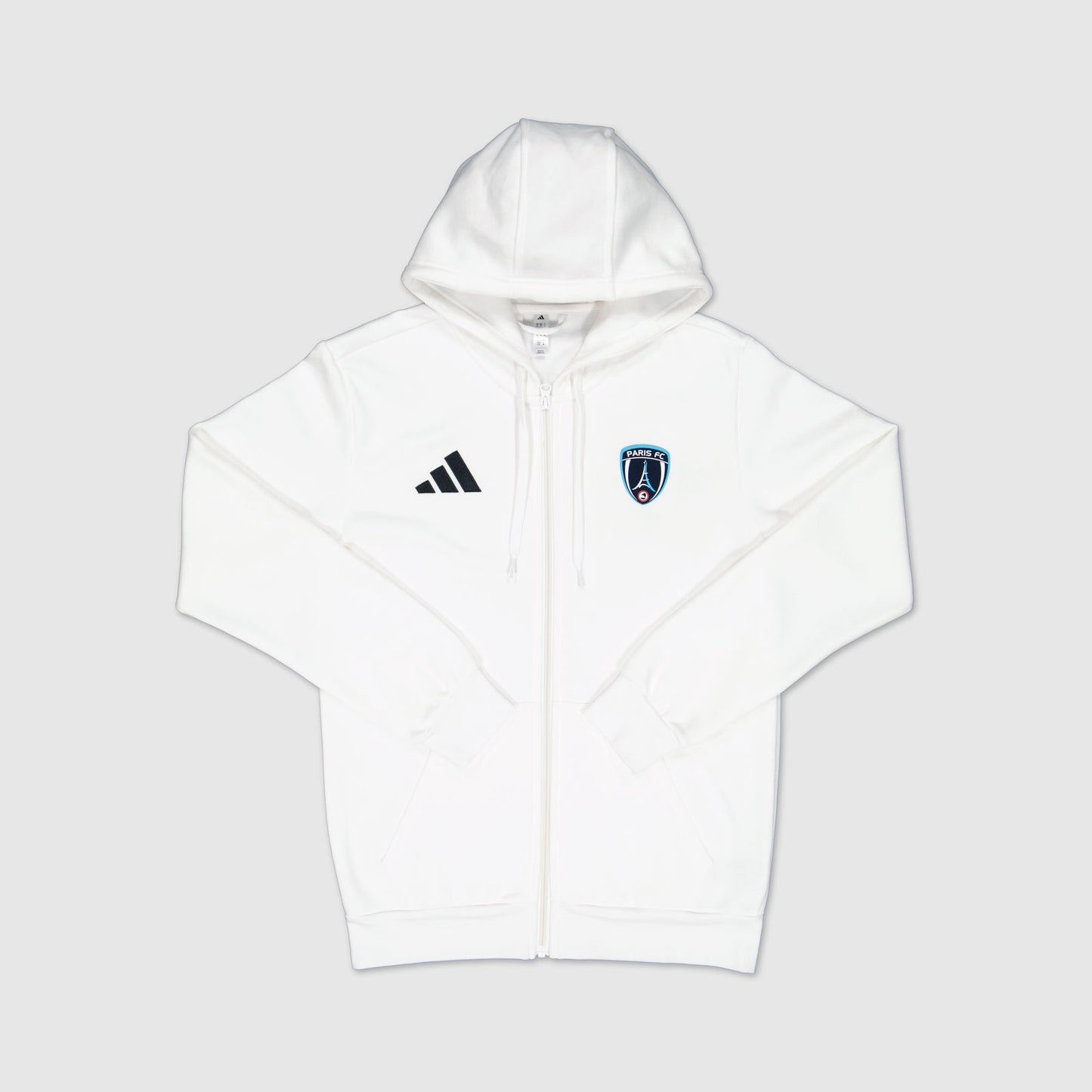 Hoodie zippé blanc Enfants Essentiel Paris FC x adidas