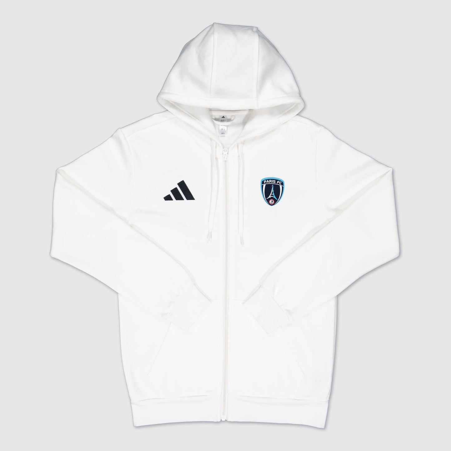 Hoodie zippé blanc Essentiel Paris FC x adidas