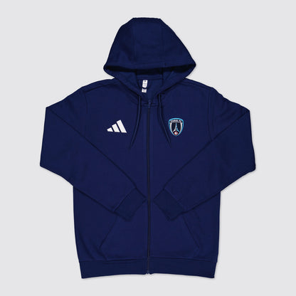 Hoodie zippé bleu Essentiel Paris FC x adidas